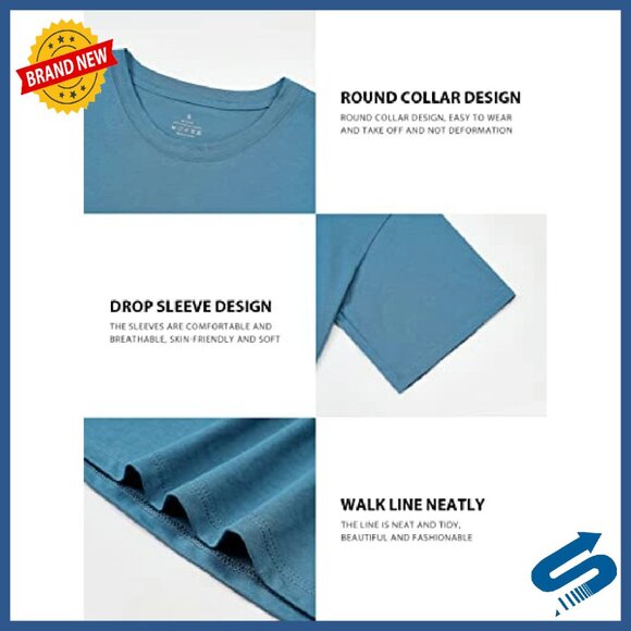 Women's Cotton Crop T-Shirts 4-Pack Short Sleeve Athletic Yoga Tees - Picture 7 of 8